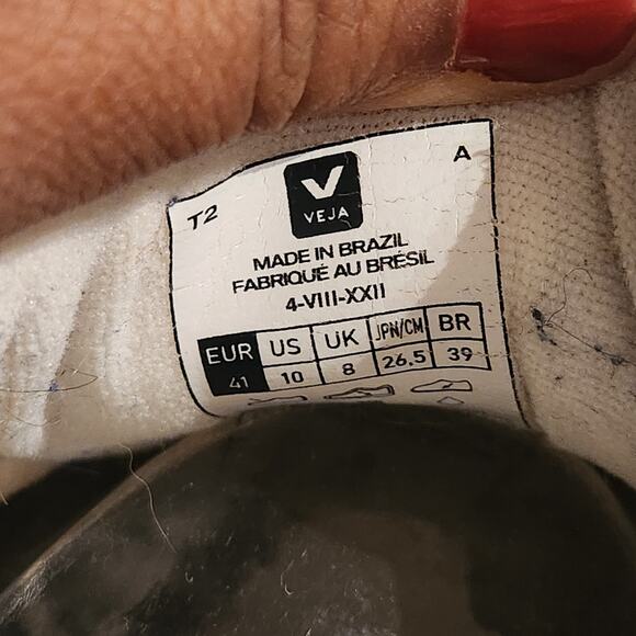 VEJA Campo Women's Sz US 10/ EU 41 White Khaki Leather Low Top Sneakers - Picture 7 of 10